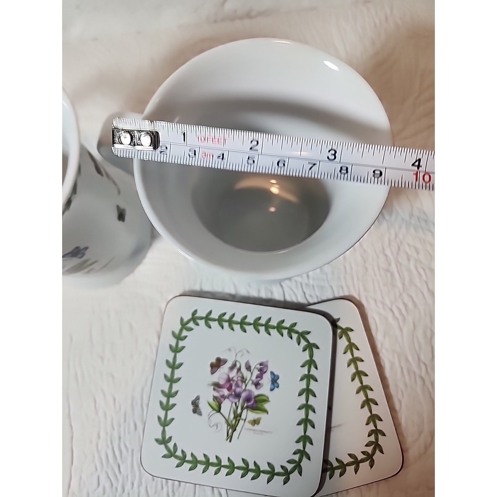 Set Of (2) Portmeirion 8013 BOTANIC GARDEN Cups With Matching Coasters - Picture 7 of 7